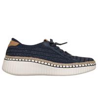 Skechers Wilshire Blvd - Passion Play Shoes in Blau/Silber, Größe 38.5, Vegan, in der Maschine waschbar