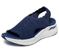 Skechers Women's Arch Fit 2.0-Flawless Choice Sport Sandal, Marineblau, 35 EU