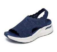 Skechers Women's Arch Fit 2.0-Flawless Choice Sport Sandal, Marineblau, 35 EU