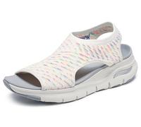 Skechers Damen Arch Fit Fußgewölbe-Passform - Catchy Wave, Mehrfarbig, Weiß, 42 EU