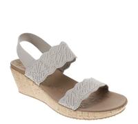 Skechers Damen Beverlee Timeless Touch Keilsandalen, Taupe, 38 EU