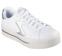 Skechers Women's Camdenn-Metallic Skies Sneaker, Weiß/Silber, 40 EU