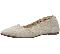 Skechers Women's Cleo-Scalloped Knit Skimmer Ballet Flat Natural 9.5