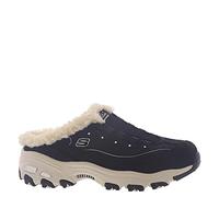 Skechers Women's D'Lites - Comfy Steps Sneaker Mule, Black/Black, 8.5
