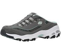 Skechers Women's D'Lites Slip-On Mule Sneaker Grey/Mint 8