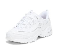Skechers Women's D'Lites Winning Choice Hands Free Slip Ins Sneaker, Weiß/Silber, 37.5 EU