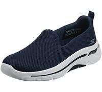 Skechers Women's Go Walk Arch Fit-Grateful Sneaker, Navy and White, 4.5 UK