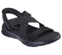 Skechers Women's GO Walk Flex Sandal-Glimmer Up Hands Free Slip-ins, Black/Black, 8
