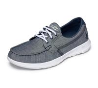 Skechers Women's Go Walk Lite - Isla Boat Shoe, Marineblau, 8.5 Wide