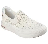 Skechers Damensneaker Martha Stewart Arch Fit Arcade-Glitz Gal Cremeweiß Größe 38