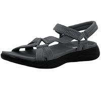 Skechers Women's On The Go 600 Brilliancy Thong Sandal Charcoal/Black 9 Wide
