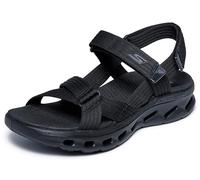 Skechers Women's Quarter Strap Fisherman Sandal, Schwarz/Schwarz, 40 EU