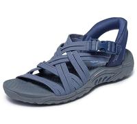 Skechers Women's Reggae-Morning Light Slide Sandal, Marineblau/blau, 36.5 EU