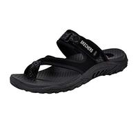 Skechers Women's Reggae-Trailway Flip-Flop,black,9.5 M US