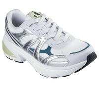 Skechers Women's Shadow-Stellar 90 Sneaker, Grau/Grün, 37.5 EU