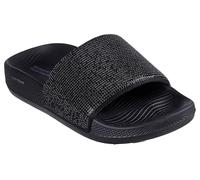 Skechers Women's Single Band Slide Sandal, Schwarz/Schwarz, 40 EU