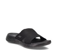 Skechers Damen ON-The-GO 600 Stretch Knit Slide Schiebe-Sandalen, schwarz, 42 EU