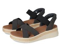Skechers Damen Sun Ray-Hands Free Slip-Ins Sandalen, Schwarz/Weiß, 37 EU