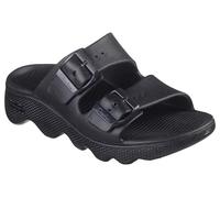 Skechers Women's Two-Band Slide Sandal, Schwarz/Schwarz, 41 EU