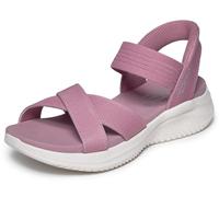 Skechers Women's Ultra Flex 3.0 Sandal Never Better, Rose Fuchsia, 8 UK