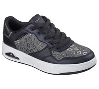Skechers Women's Uno Ctl-Shiny Safari Sneaker, Schwarz / zinnfarben, 38 EU