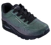 Skechers Women's Uno-Dazzling Nite Sneaker, Schwarz/Schwarz, 38.5 EU