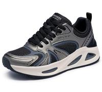 Skechers Damen UNO Ego-Illustris Air Sneaker, Gunmetal/Black, 36 EU