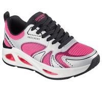 Skechers Women's UNO Ego-Illustris Air Sneaker, Silver/Hot Pink, 38.5 EU