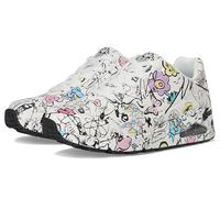 Skechers Damen Uno-Process Sketch Sneaker, Weiß/mehrfarbig, 36.5 EU