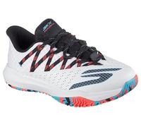 Skechers Women's Viper Court Rally Pickleball Sneakers, White/Pink/Light Blue, 38 EU