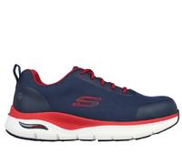 Skechers Work: Arch Fit SR - Ringstap Sneaker in Blau/Rot, Größe 46