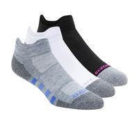 Skechers Work: Lowcut Heel Tab Socken - 3 Pack in Grau/Schwarz, Größe Medium