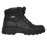 Skechers Herren Workshire Kampfstiefel, Black Embossed Leather, 45 EU