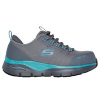Skechers Work Slip-Resistant: Arch Fit - Ebinal Sneaker in Grau/Blau, Größe 37
