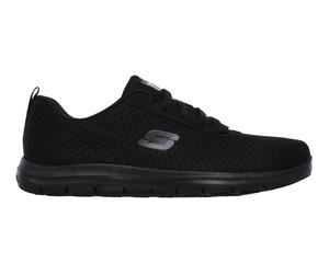 Skechers Work Slip-Resistant Relaxed Fit: Ghenter - Bronaugh Sneaker in Schwarz, Größe 37.5