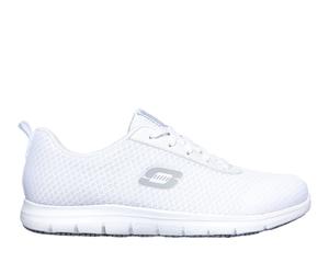 Skechers Work Slip-Resistant Relaxed Fit: Ghenter - Bronaugh Sneaker in Weiss, Größe 40
