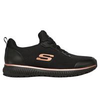 Skechers Work Slip-Resistant: Squad Sneaker in Schwarz/Roségold, Größe 42