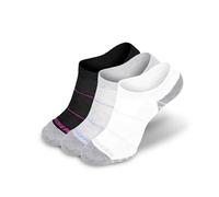 Skechers Work Socken Damen 39-42 3er Pack - Robust und Bequem zugleich - Atmungsaktiv dank Mesh Belüftungstechnologie - Hoher Komfort dank Fußgewölbe-Unterstützung - Grau-Schwarz