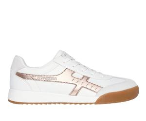 Skechers Zinger - Metallic Roads Sneaker in Weiss/Rosé, Größe 36.5