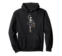 Skelett Ballerina Gothic Dance Withered Roses Gruselkunst Pullover Hoodie