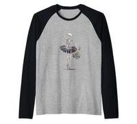 Skelett Ballerina Gothic Dance Withered Roses Gruselkunst Raglan
