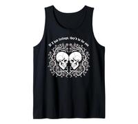 Skelett Paar Floral Gothic Dark Romance Aesthetic Tank Top