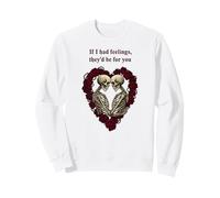 Skelett Paar Rose Herz Dark Romance Gothic Valentine Sweatshirt