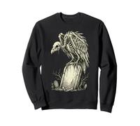 Skelett Rabe Friedhof Schädel Vogel Gruseliger Horror Dark Art Sweatshirt