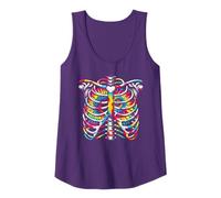 Skelett Rib Tie Dye Splash Art Bunt Männer Frauen Kinder Tank Top