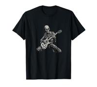 Skelett spielt Gitarre - Rock'n'Roll Grafik T-Shirt für Jungen - Schwarz, S