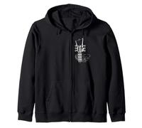 Skelettgitarre Hand Rock On Rock Band Musiknoten Kapuzenjacke