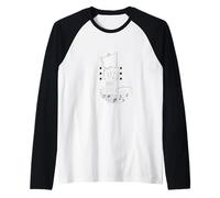 Skelettgitarre Hand Rock On Rock Band Musiknoten Raglan