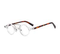 SKFGNX Modische kleine quadratische Sonnenbrille für Damen, Retro-Stil, Doppelsteg, klare Gläser, UV400-Schutz, Nieten, Punk-Design, transparentes Leopardenmuster, 1