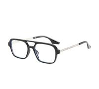 SKFGNX Retro-Sonnenbrille im Rechteck-Design, Damenmode, Brillen mit farbigen Gläsern, Herren-Outdoor-Sonnenbrille, UV400-Schutzbrille, quadratische Sonnenbrille, schwarz/klar